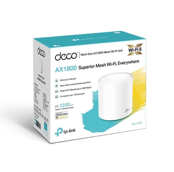 Deco X20 Pack de 1 Mesh TP Link AX1800 Wifi Gigabit - Image 3